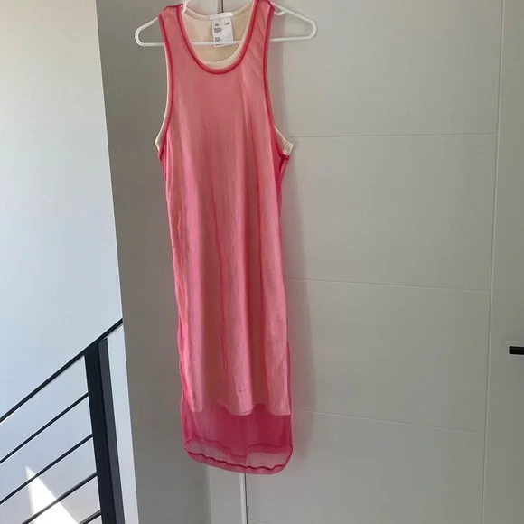 helmut lang pink dress Helmet Lang Drape Front Satin Pink Dress, Beautiful